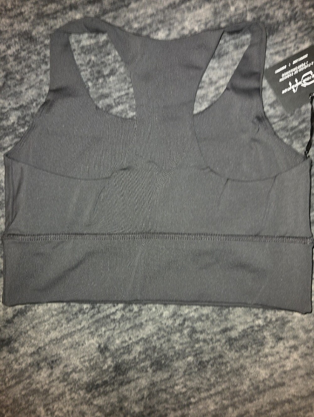 DYI Black Racerback Sports Bra with Wide Underband